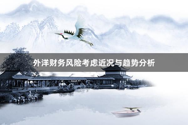外洋财务风险考虑近况与趋势分析